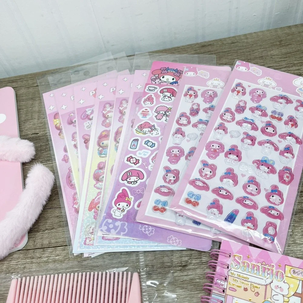 Sanrio My Melody Stationery Accessory Lot Stickers Notebook Headband Pen Bundle
